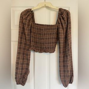 Never worn long sleeve crop top